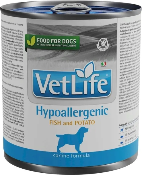 FARMINA Vet Life Hypoallergenic Ryba z ziemniakami 300g karma mokra dla psa