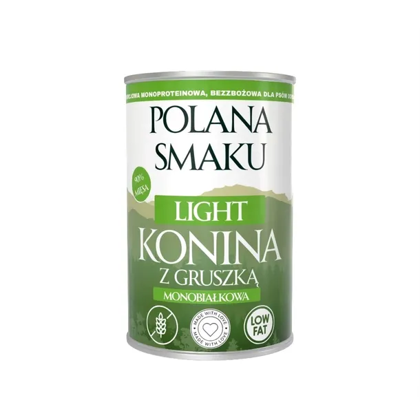 POLANA SMAKU LIGHT Konina z gruszką 400g monobiałkowa karma mokra dla psa