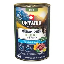 ontario-adult-monoproteinowe-pate-z-kaczki-z-dynia-400g-karma-mokra-dla-psa