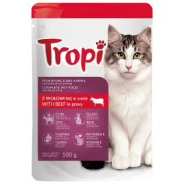 tropi-pelnoporcjowa-karma-kocia-saszetki-dla-doroslego-kota-z-wolowina-100g