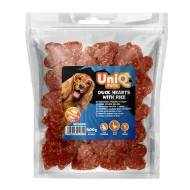 uniq-pets-serduszka-z-kaczka-i-ryzem-500g-przysmaki-dla-psa
