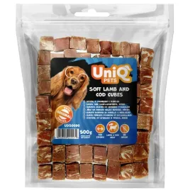 uniq-pets-miekkie-kostki-z-jagnieciny-i-dorsza-500g-przysmaki-dla-psa