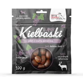 syta-micha-super-kielbaski-z-jeleniem-i-czarna-porzeczka-100g