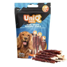 uniq-pets-przysmaki-dla-psa-woofers-250g-kaczka-owinieta-na-patyku-wolowym