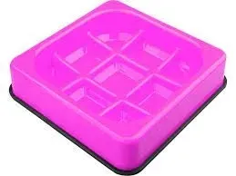 m-pets-waffle-slow-bowl-rozowa-miska-spowalniajaca