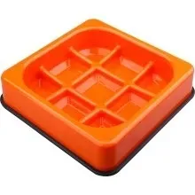 m-pets-waffle-slow-bowl-pomaranczowa-miska-spowalniajaca