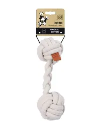 m-pets-coto-duo-ball-28-cm-biala-zabawka-dla-psa-naturalna-bawelna
