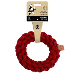 m-pets-coto-ring-18-cm-czerwony-bawelniana-zabawka-dla-psa