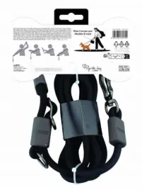 m-pets-gentle-dog-smycz-regulowana-dla-psa-hands-free-czarna