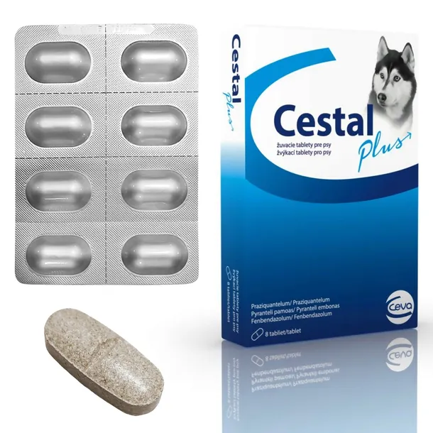 Ceva Cestal Plus, tabletki odrobaczające dla psów, bez kartonika