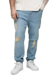 boohooman-jeansy-meskie-rurki-niebieskie-z-dziurami-plus-size-38-z3a
