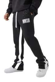 boohooman-meskie-spodnie-dresowe-czarne-z-bialym-lampasem-nadrukiem-l-z3a