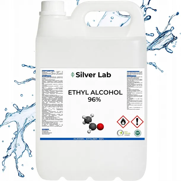 Etanol Alkohol Etylowy 96% Spirytus Kosmetyczny do Perfum i Czyszczenia 5L