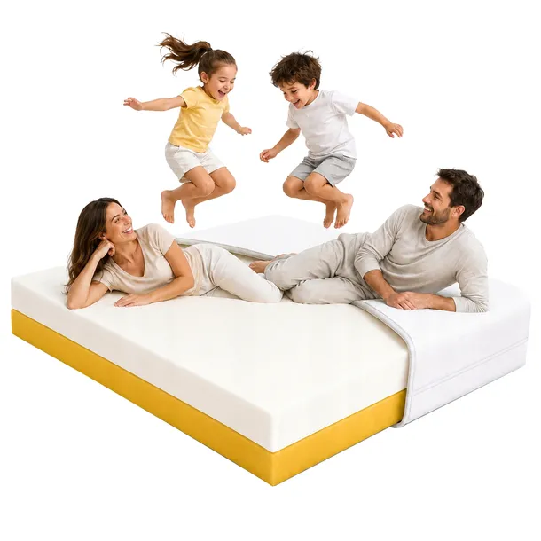 Materac piankowy 70x200 średnio miękki H1 H2 stabilny 10 cm dla dzieci