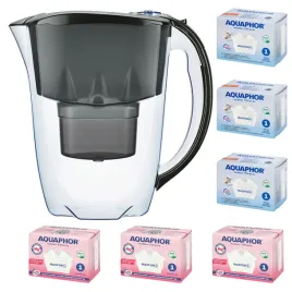 dzbanek-filtrujacy-aquaphor-amethyst-28-l-6-wkladow-3-3mg-czarny