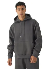 boohooman-bluza-meska-z-kapturem-szara-wytlaczany-nadruk-na-rekawie-z3a