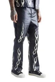 boohooman-czarne-spodnie-meskie-eleganckie-z-nadrukiem-plomieni-l-z3a
