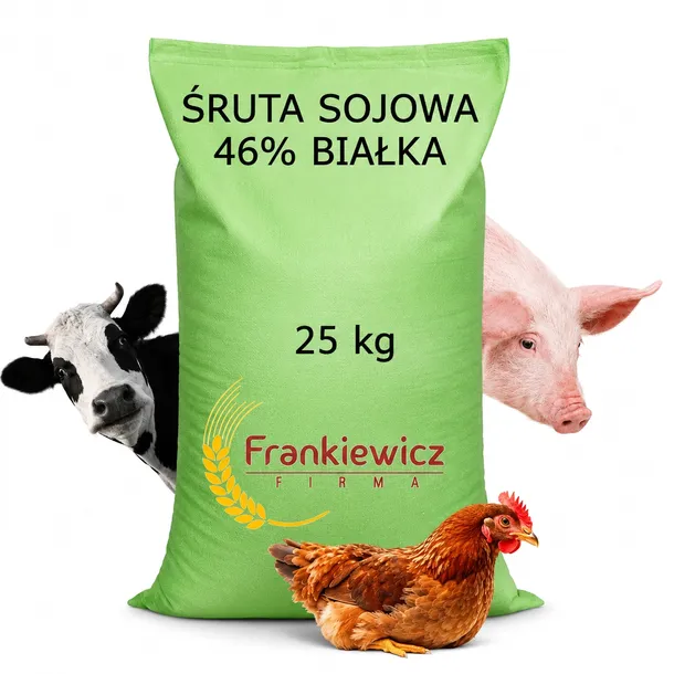 ŚRUTA SOJOWA PRODUKT PASZOWY 25KG KURY BYDŁO TRZODA