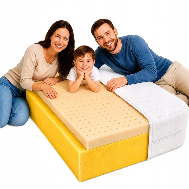 Materac 70x140 piankowy H2 H3 pianka lateksowa 9 cm przewiewny dla dzieci