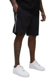 boohooman-meskie-czarne-spodenki-sportowe-z-bialym-lampasem-xxl-z3a