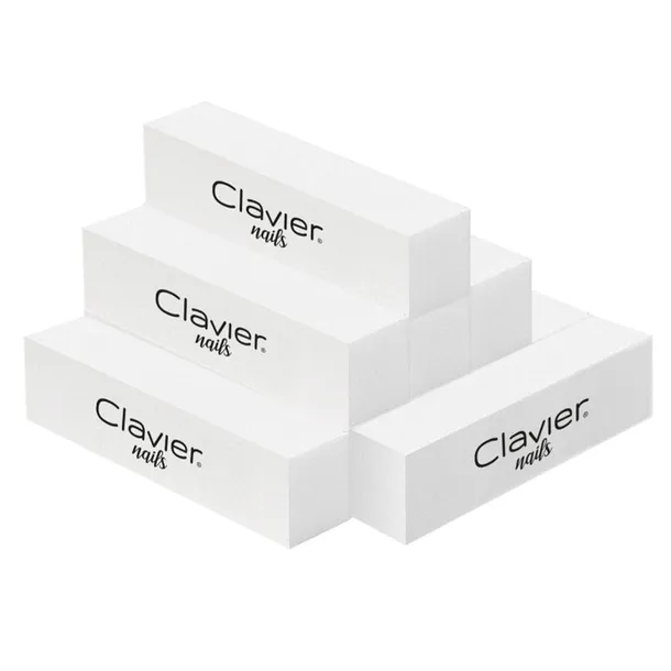 CLAVIER Blok polerski do paznokci BIAŁY 10 sztuk