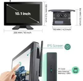 bezprzewodowa-magnetyczna-kamera-cofania-z-solarem-10-calowy-dotykowy-monitor-z-rejestratorem-dvr-4-kanalowym-bsd-do-ciezarowki