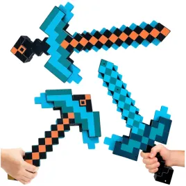 minecraft-diamentowy-kilof-rozkladany-miecz-gracza-piksele-gra-zabawka-figurka-2w1-led