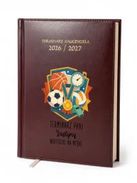kalendarz-nauczycielski-2026-2027-bordowy-wf-wychowanie-fizyczne-imie