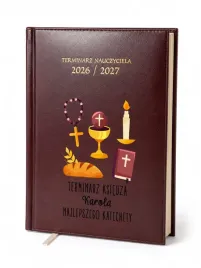 kalendarz-nauczycielski-2026-2027-bordowy-dla-ksiedza-katechety-imie