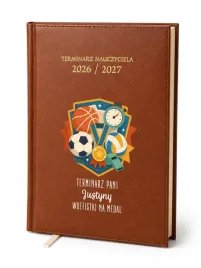 kalendarz-nauczycielski-2026-2027-brazowy-wf-wychowanie-fizyczne-imie