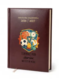kalendarz-nauczycielski-2026-2027-bordowy-wf-wychowanie-fizyczne-imie