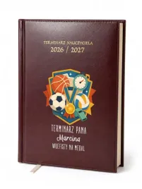 kalendarz-nauczycielski-2026-2027-bordowy-wf-wychowanie-fizyczne-imie