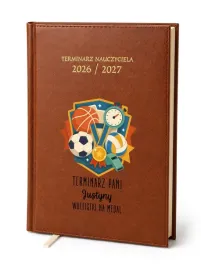 kalendarz-nauczycielski-2026-2027-brazowy-wf-wychowanie-fizyczne-imie