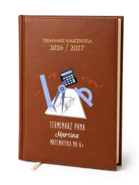 kalendarz-nauczycielski-2026-2027-brazowy-dla-nauczyciela-matematyki-imie