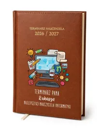 kalendarz-nauczycielski-2026-2027-brazowy-dla-nauczyciela-informatyki-imie