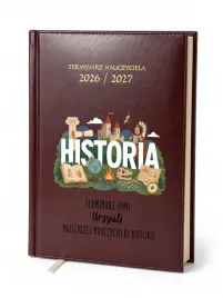 kalendarz-nauczycielski-2026-2027-bordowy-dla-nauczycielki-historii-imie