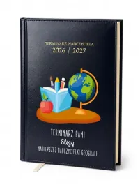 kalendarz-nauczycielski-2026-2027-granatowy-dla-nauczycielki-geografii-imie