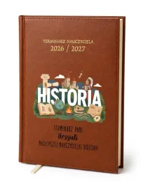 kalendarz-nauczycielski-2026-2027-brazowy-dla-nauczycielki-historii-imie