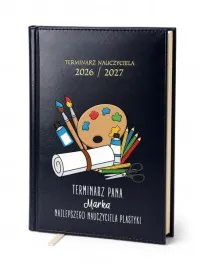 kalendarz-nauczycielski-2026-2027-granatowy-dla-nauczyciela-plastyki-imie