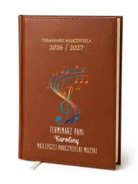 kalendarz-nauczycielski-2026-2027-brazowy-dla-nauczycielki-muzyki-imie