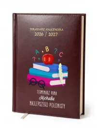 kalendarz-nauczycielski-2026-2027-bordowy-dla-nauczyciela-polonista-imie