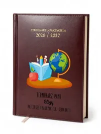 kalendarz-nauczycielski-2026-2027-bordowy-dla-nauczycielki-geografii-imie