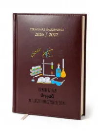 kalendarz-nauczycielski-2026-2027-bordowy-nauczycielka-chemii-imie