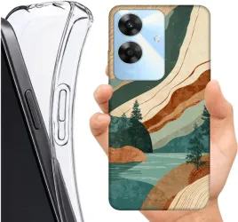 etui-altreo-na-realme-note-60-plecki-case-wzory-drewno-drzewa