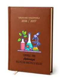 kalendarz-nauczycielski-2026-2027-brazowy-nauczyciel-biologii-biologia-imie