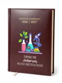 kalendarz-nauczycielski-2026-2027-bordowy-nauczyciel-biologii-biologia-imie