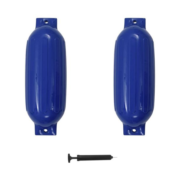 Odbijacze do łodzi, 2 szt., niebieskie, 69x21,5 cm, PVC
