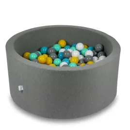 suchy-basen-okragly-90x40-cm-szary-300-pileczek-biale-szare-turkus