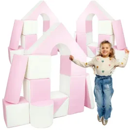 zamek-komplet-11-duzych-klockow-piankowych-kolor-bialy-rozowy-pastel