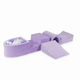 piankowy-plac-zabaw-micro-velvet-soft-fioletowy-z-mostkiem-i-100-pilek